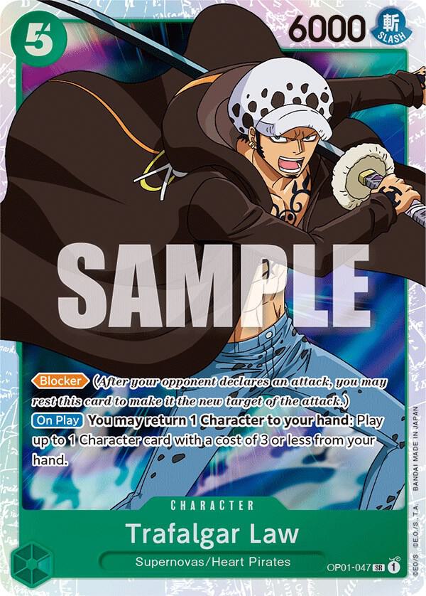 Trafalgar Law (047) OP01-047 Super Rare Romance Dawn One Piece Foil Near Mint
