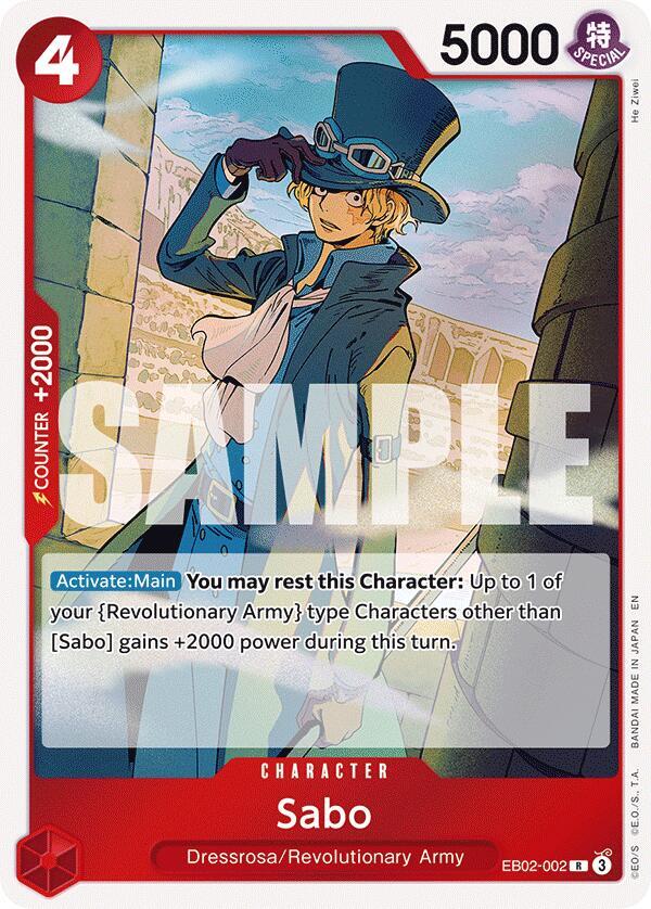 Sabo EB02-002 Rare Extra Booster: Anime 25th Collection One Piece Foil Near Mint