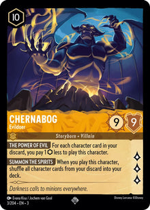 Chernabog - Evildoer 3/204 Super Rare Into the Inklands Lorcana Near Mint