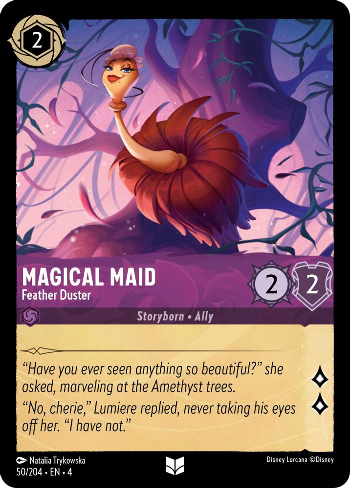 Magical Maid - Feather Duster 50/204 Uncommon Ursula's Return Lorcana Near Mint