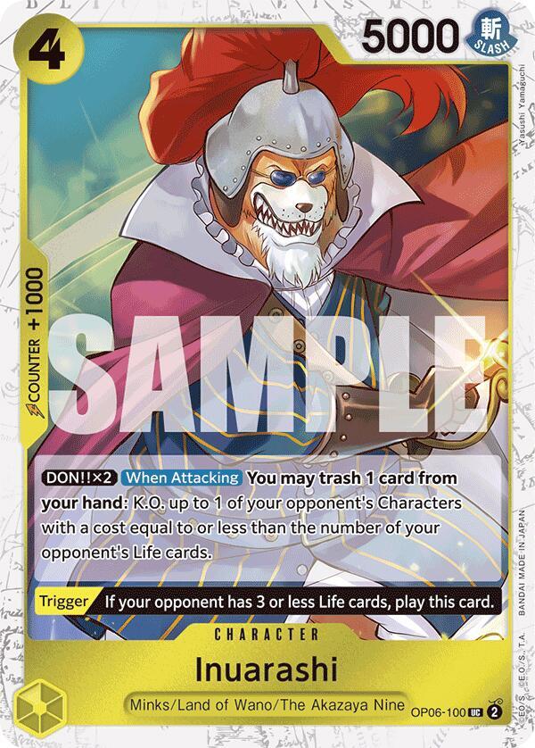 Inuarashi (Jolly Roger Foil) OP06-100 Premium Booster -The Best- One Piece NM