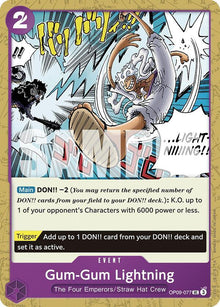 Gum-Gum Lightning OP09-077 Uncommon Emperors in the New World One Piece NM