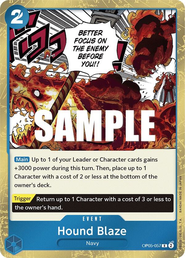 Hound Blaze OP05-057 Rare Awakening of the New Era One Piece Foil Near Mint
