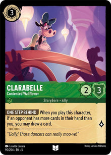 Clarabelle - Contented Wallflower 90/204 Uncommon Shimmering Skies Lorcana NM