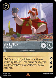 Sir Ector - Castle Lord 188/204 Rare Shimmering Skies Lorcana Near Mint