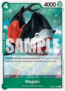 Megalo EB04-018 Rare The Azure Sea's Seven One Piece Foil Near Mint