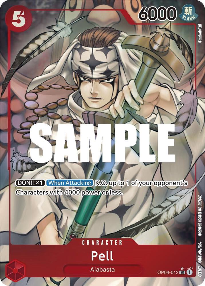 Pell (Alternate Art) OP04-013 Super Rare Kingdoms of Intrigue One Piece Foil NM