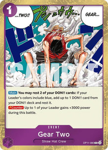Gear Two OP11-080 Rare A Fist of Divine Speed One Piece Foil Near Mint
