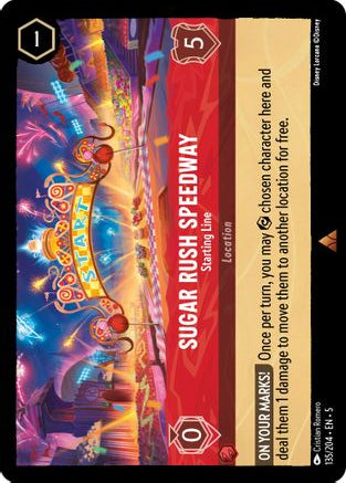 Sugar Rush Speedway - Starting Line 135/204 Rare Shimmering Skies Lorcana NM