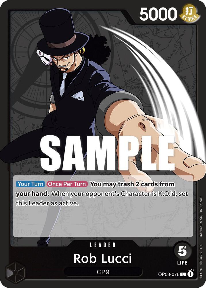 Rob Lucci (076) OP03-076 Leader Pillars of Strength One Piece Near Mint