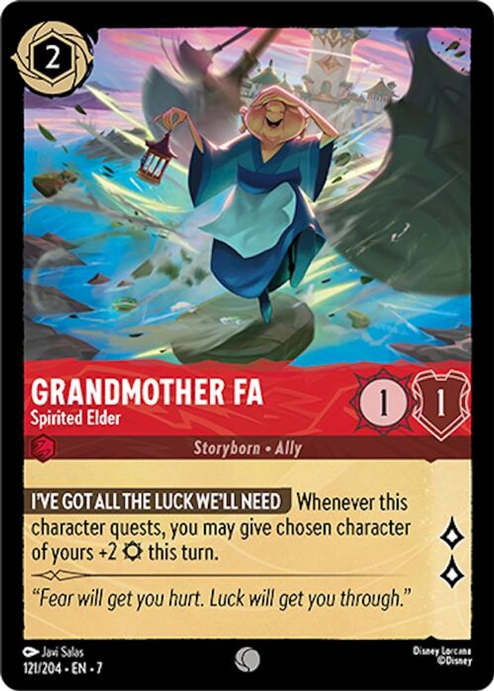 Grandmother Fa - Spirited Elder 121/204 Common Archazia's Island Lorcana NM