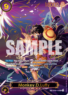 Monkey.D.Luffy (SP) OP09-119 Secret Rare Carrying On His Will One Piece Foil NM