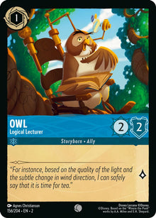 Owl - Logical Lecturer 156/204 Common Rise of the Floodborn Lorcana Near Mint