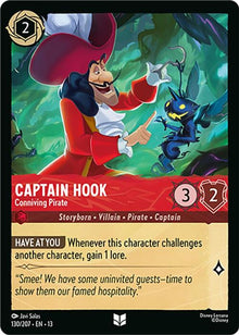 Captain Hook - Conniving Pirate 130/204 Uncommon Attack of the Vine! Lorcana NM