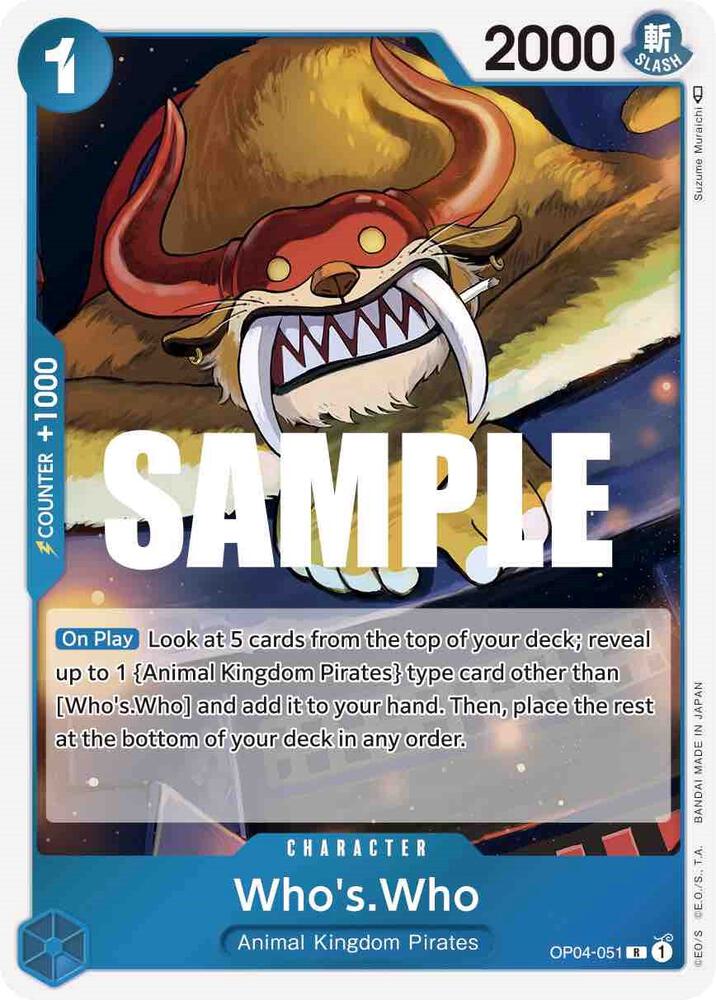 Who's.Who OP04-051 Rare Kingdoms of Intrigue One Piece Foil Near Mint