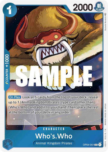 Who's.Who OP04-051 Rare Kingdoms of Intrigue One Piece Foil Near Mint