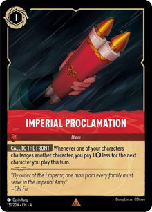 Imperial Proclamation 131/204 Rare Ursula's Return Lorcana Near Mint