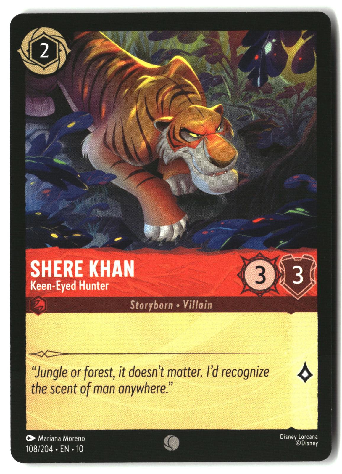 Shere Khan - Keen-Eyed Hunter 108/204 Common Whispers in the Well Lorcana LP
