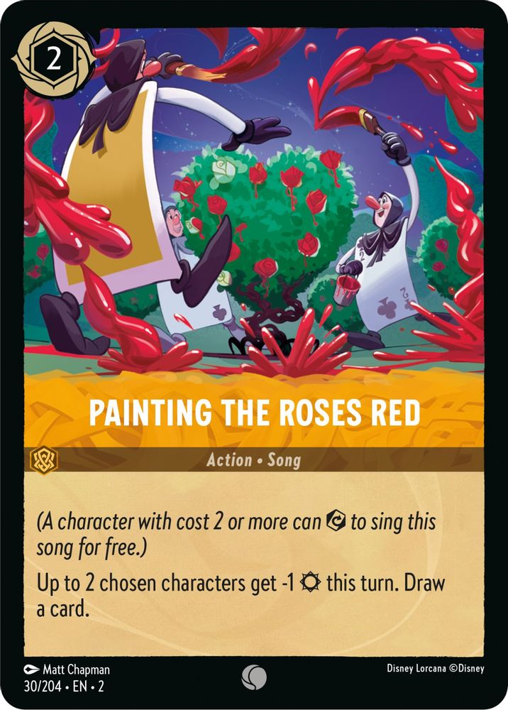 Painting the Roses Red 30/204 Common Rise of the Floodborn Lorcana Near Mint