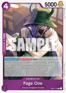 Page One OP01-112 Rare Romance Dawn One Piece Foil Near Mint