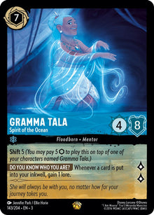 Gramma Tala - Spirit of the Ocean 143/204 Legendary Into the Inklands Lorcana NM
