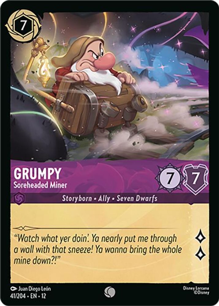 Grumpy - Soreheaded Miner 41/204 Common Wilds Unknown Lorcana Near Mint
