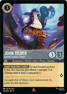 John Silver - Greedy Treasure Seeker 192/204 Rare Fabled Lorcana Near Mint