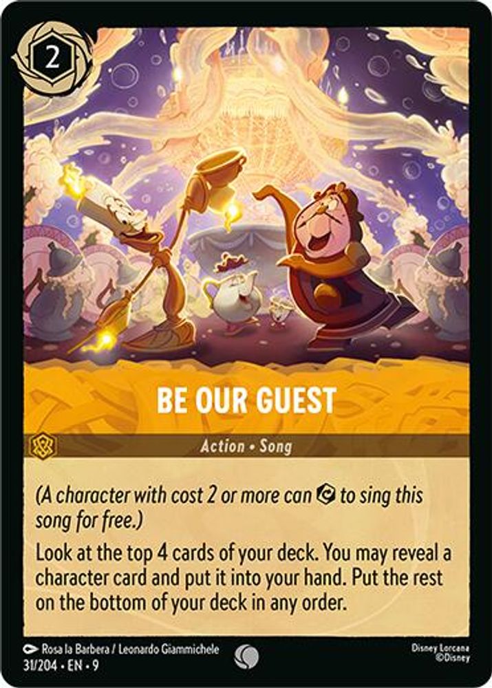 Be Our Guest 31/204 Common Fabled Lorcana Near Mint