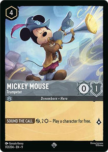 Mickey Mouse - Trumpeter 172/204 Super Rare Fabled Lorcana Near Mint
