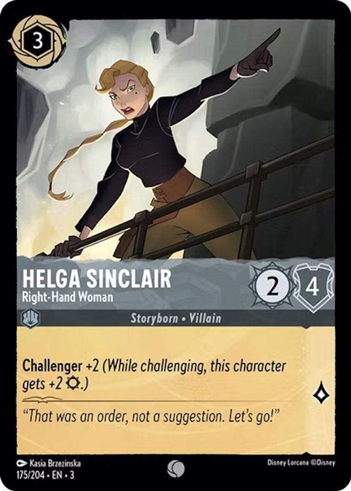 Helga Sinclair - Right-Hand Woman 175/204 Common Into the Inklands Lorcana NM