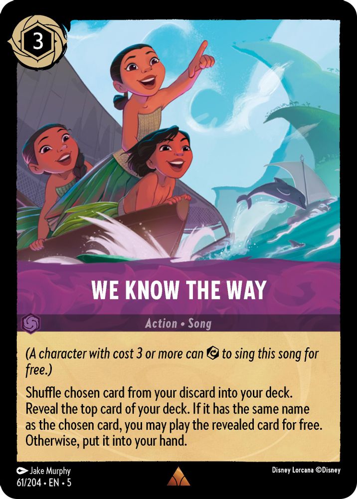 We Know the Way 61/204 Rare Shimmering Skies Lorcana Near Mint