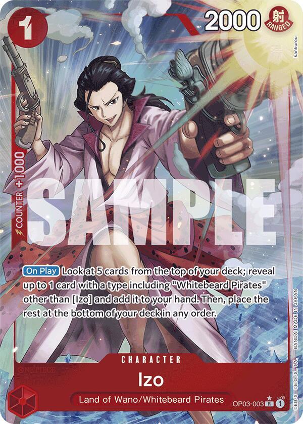 Izo (Full Art) OP03-003 Rare Premium Booster -The Best- One Piece Foil Near Mint