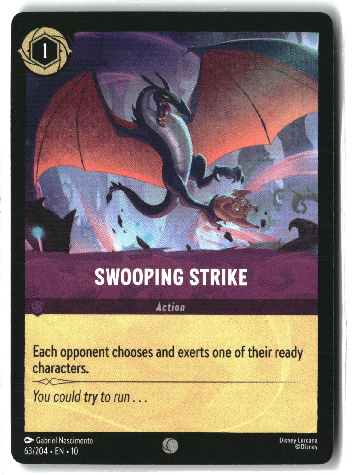 Swooping Strike 63/204 Common Whispers in the Well Lorcana Lightly Played
