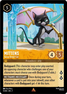 Mittens - Sassy Street Cat 9/204 Rare Archazia's Island Lorcana Near Mint