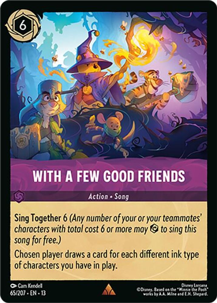 With a Few Good Friends 65/204 Rare Attack of the Vine! Lorcana Near Mint
