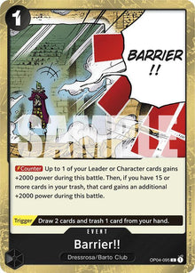 Barrier!! (Jolly Roger Foil) OP04-095 Premium Booster -The Best- One Piece NM