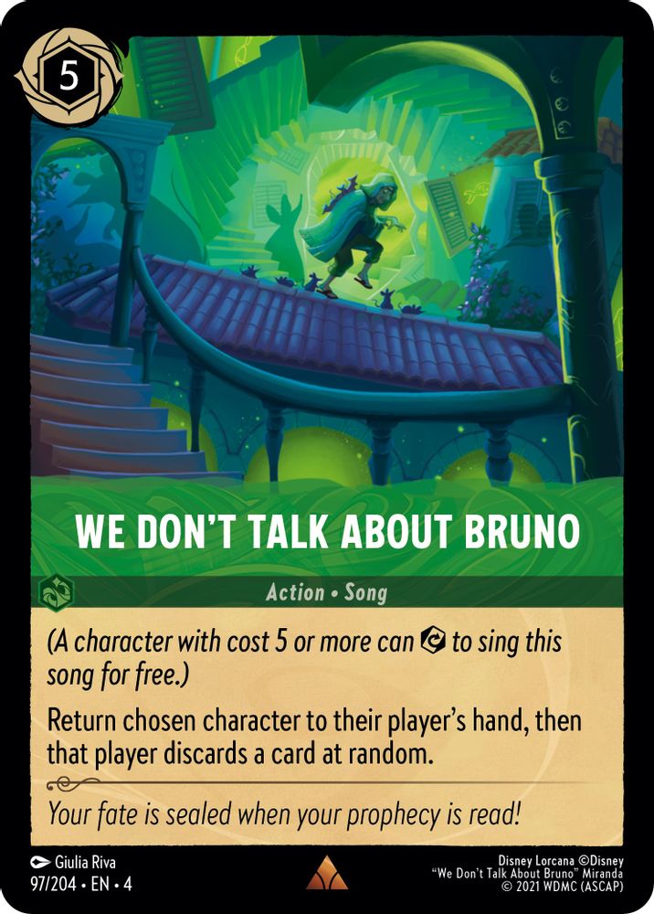 We Don't Talk About Bruno 97/204 Rare Ursula's Return Lorcana Near Mint