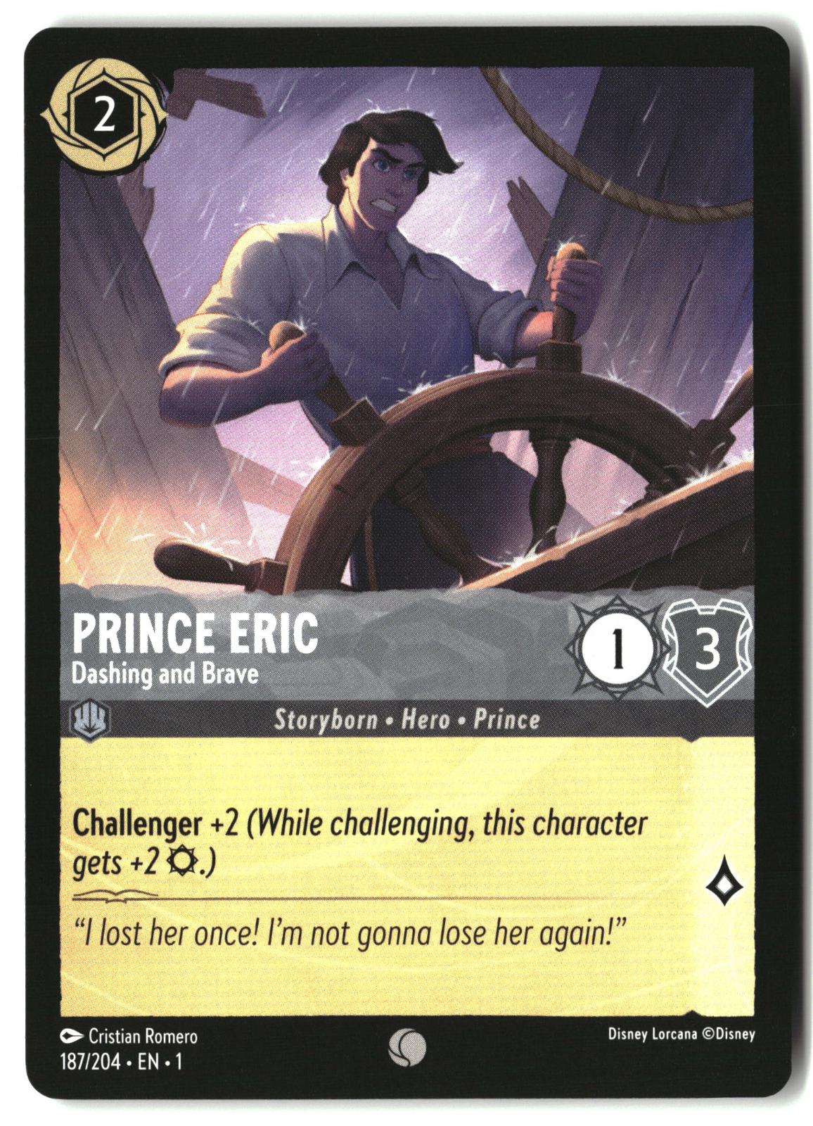 Prince Eric - Dashing and Brave 187/204 Common The First Chapter Lorcana LP