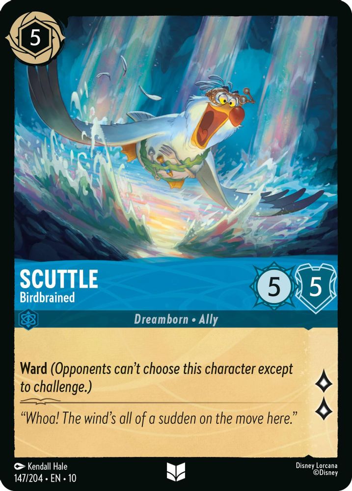 Scuttle - Birdbrained 147/204 Uncommon Whispers in the Well Lorcana Near Mint