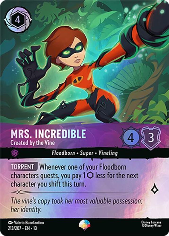 Mrs. Incredible - Created by the Vine (Epic) 213/204 Lorcana Holo NM