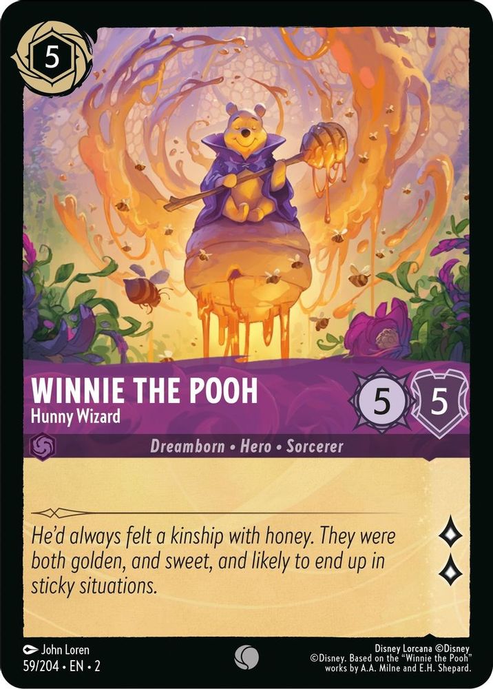 Winnie the Pooh - Hunny Wizard 59/204 Common Rise of the Floodborn Lorcana NM