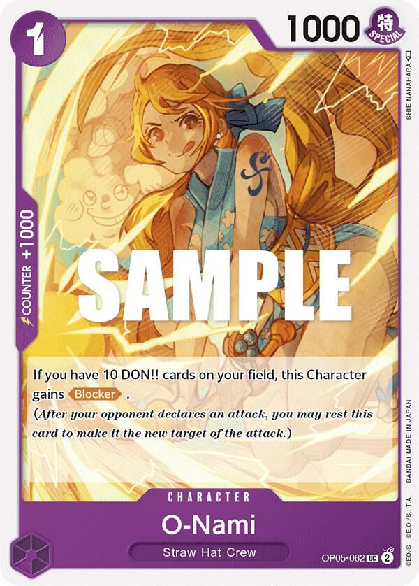 O-Nami OP05-062 Uncommon Awakening of the New Era One Piece Near Mint