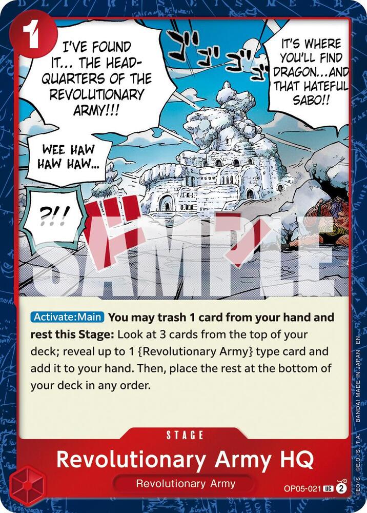 Revolutionary Army HQ (Pirate Foil) OP05-021 Premium Booster -The Best- Vol. 2 One Piece NM