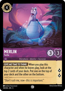 Merlin - Turtle 38/204 Common Shimmering Skies Lorcana Near Mint