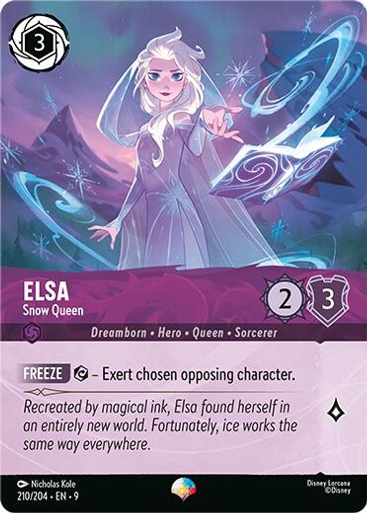 Elsa - Snow Queen (Epic) 210/204 Epic Fabled Lorcana Holo Near Mint