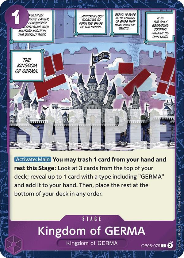 Kingdom of GERMA (Jolly Roger Foil) OP06-079 Premium Booster -The Best- One Piece NM