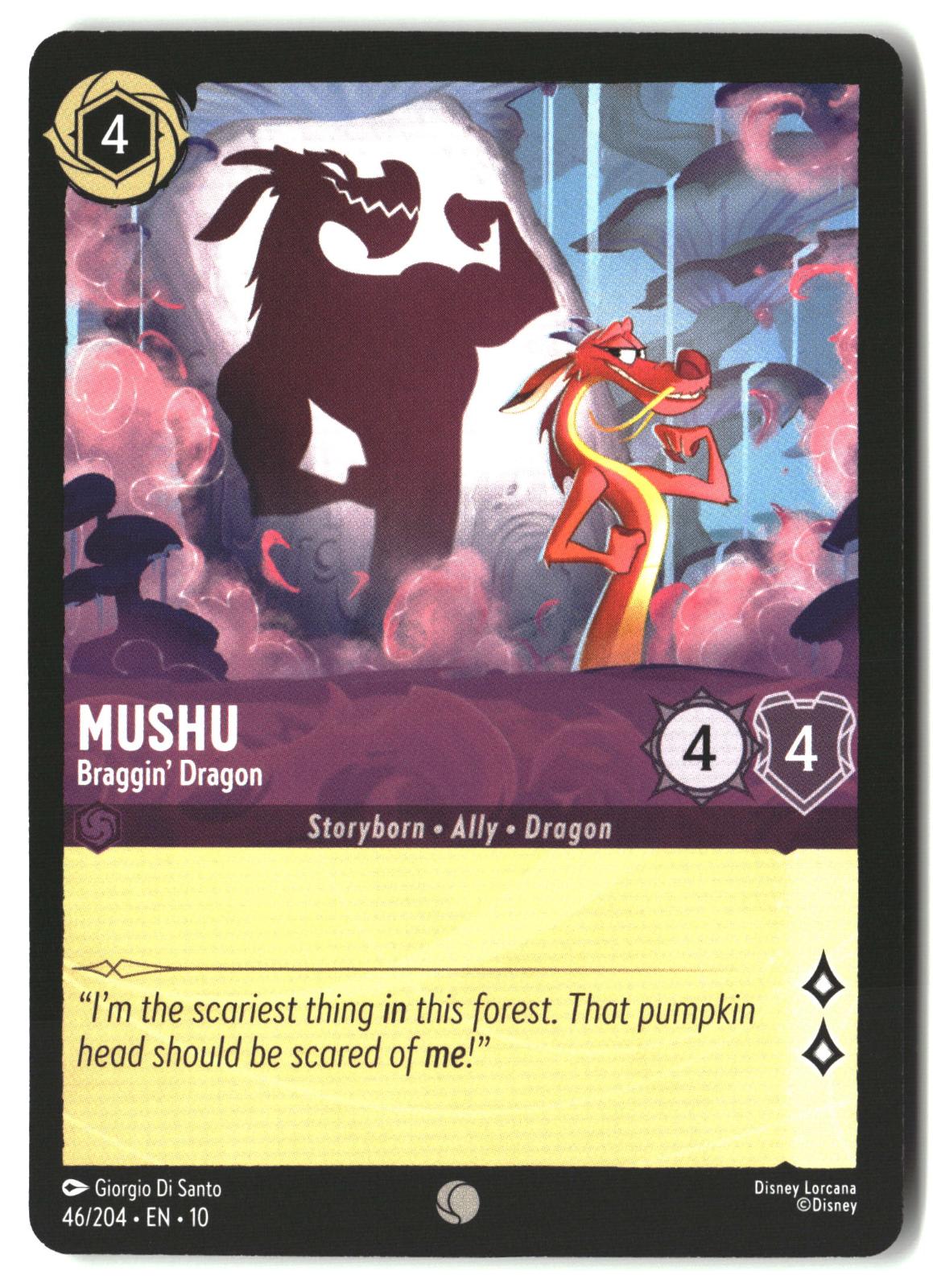 Mushu - Braggin' Dragon 46/204 Common Whispers in the Well Lorcana LP