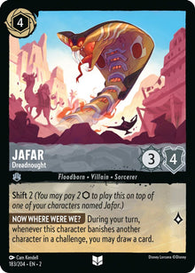 Jafar - Dreadnought 183/204 Uncommon Rise of the Floodborn Lorcana Near Mint