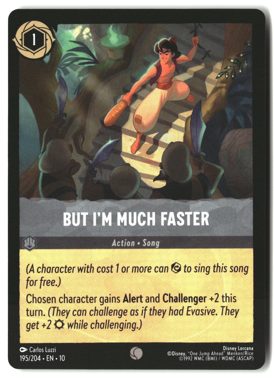 But I'm Much Faster 195/204 Common Whispers in the Well Lorcana Lightly Played