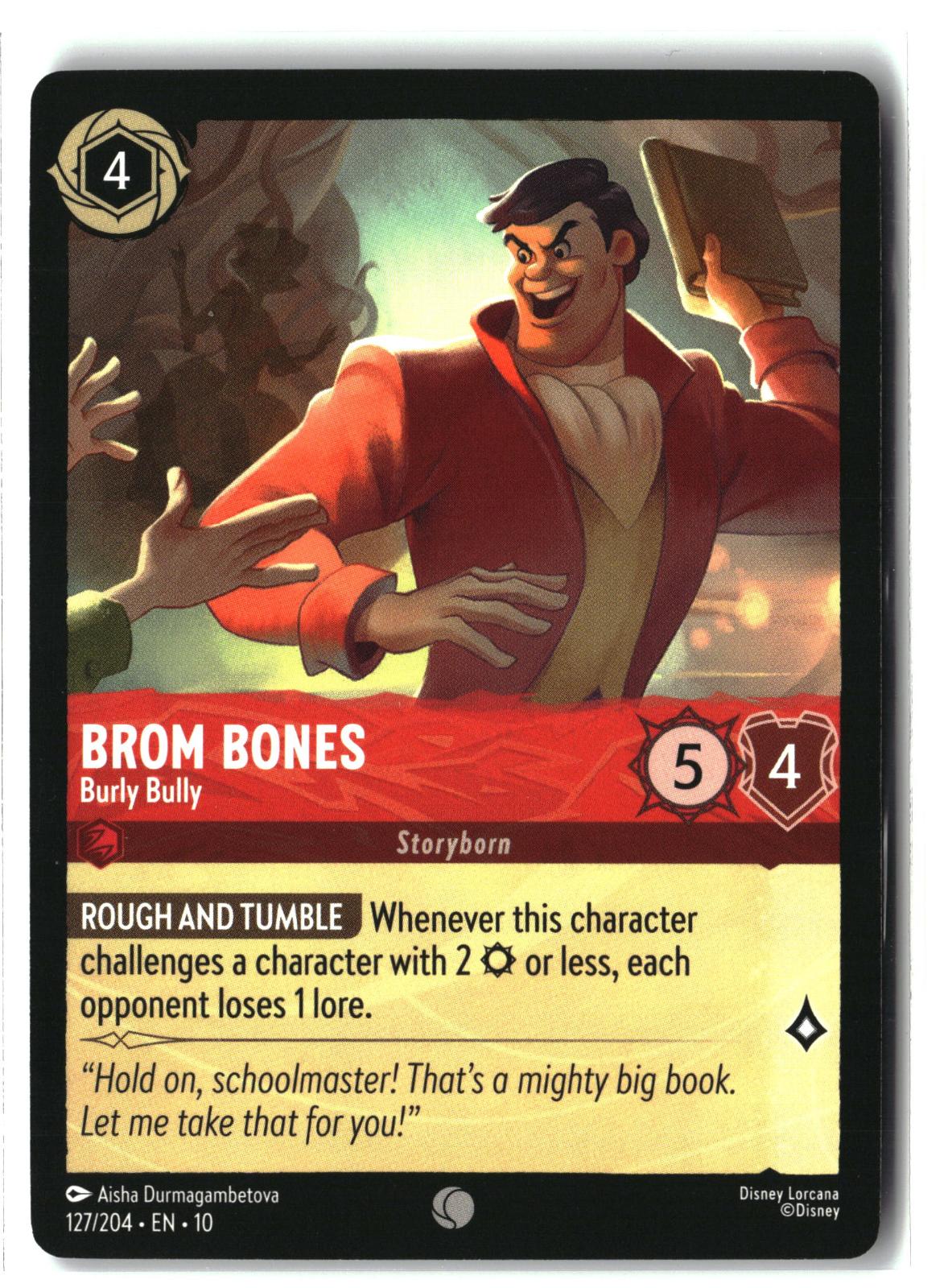 Brom Bones - Burly Bully 127/204 Common Whispers in the Well Lorcana LP